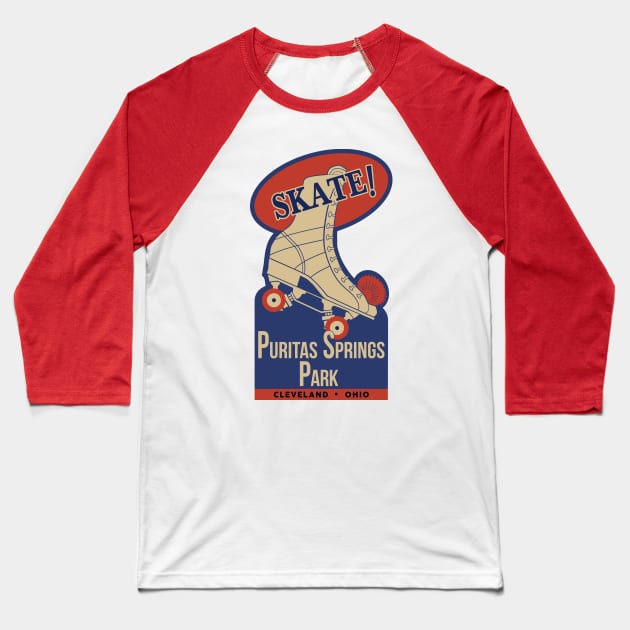 Puritas Springs Skate! Baseball T-Shirt by carcinojen